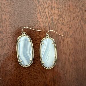 Kendra Scott Gold and Blue Earrings